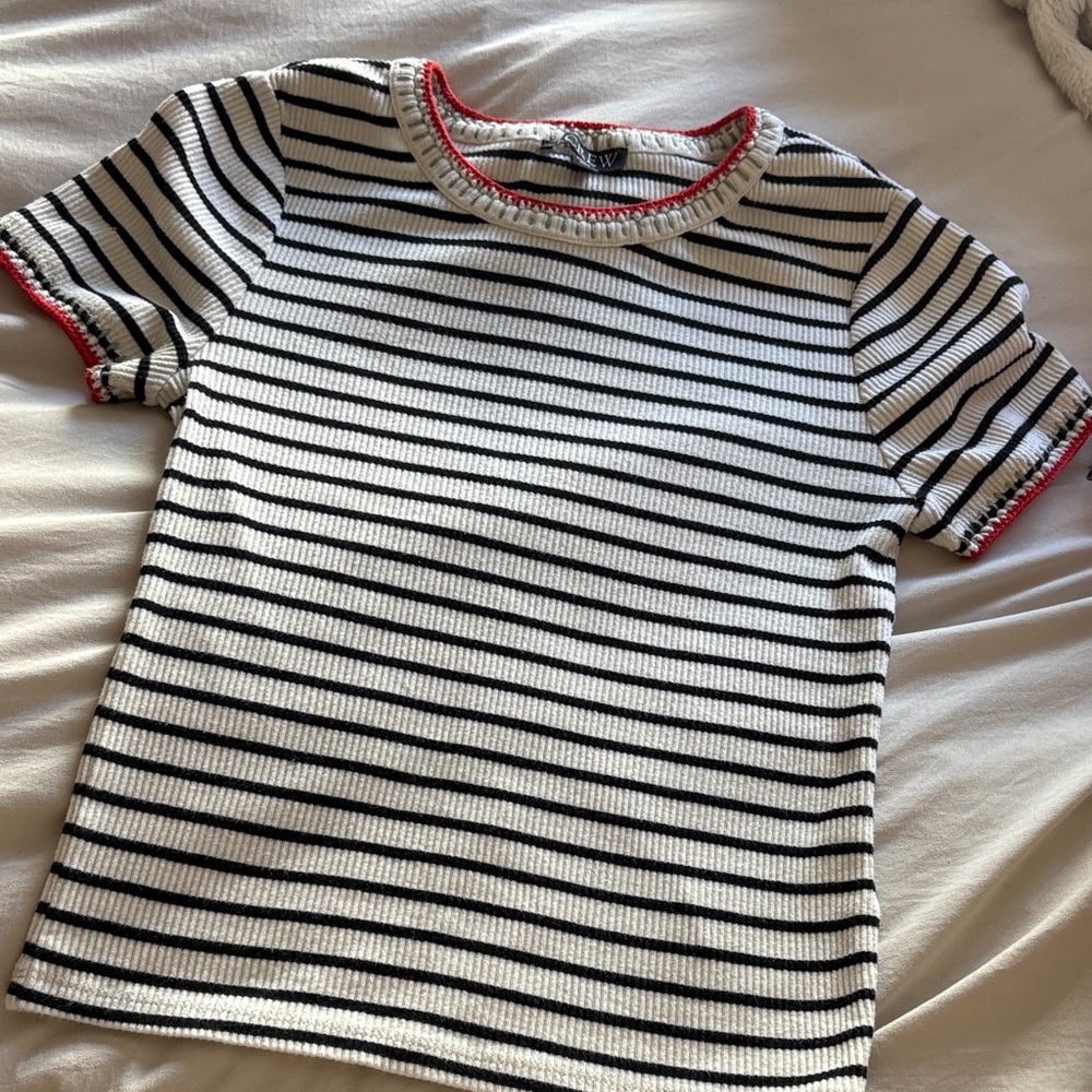 J crew Vintage rib shrunken T-shirt with contrast stitch